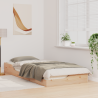 Estrutura de cama de chão Castanho 100 x 210 cm 5
