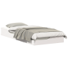 Estrutura de cama de chão Branco 100 x 210 cm Madeira 3