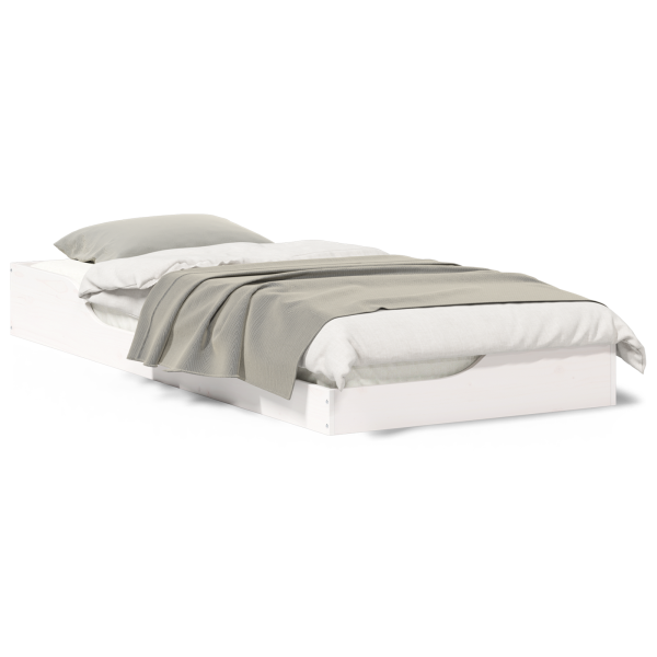 Estrutura de cama de chão Branco 100 x 210 cm Madeira M 4