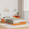 Estructura de cama Marrón cera 100 x 210 cm 1