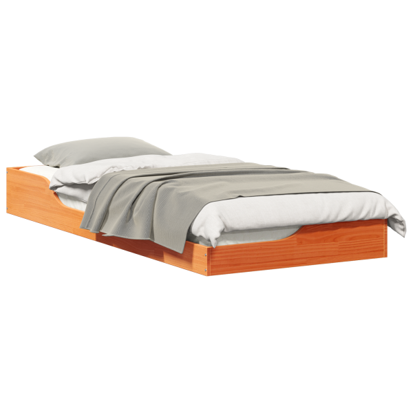 Estrutura de cama de chão Castanho-mel 100 x 210 cm M 3