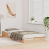 Estructura de cama Marrón 80 x 220 cm Madera de pino sólido 5