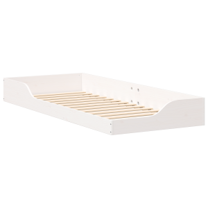 Estrutura de cama de chão Branco 90 x 220 cm H