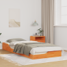 Estrutura de cama de chão Castanho-mel 90 x 220 cm 1