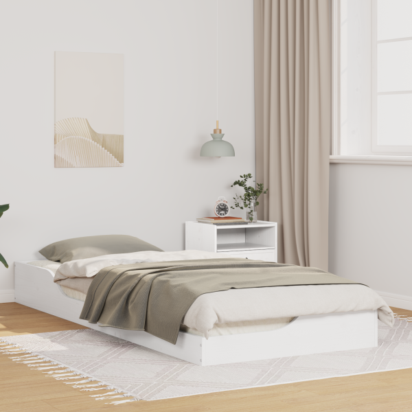 Estructura de cama Blanco 100 x 220 cm Madera de pino sólido D
