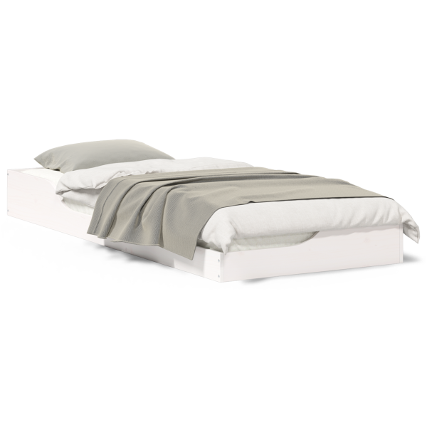 Estructura de cama Blanco 100 x 220 cm Madera de pino sólido M 4