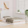 Estrutura de cama de chão Branco 100 x 220 cm 5