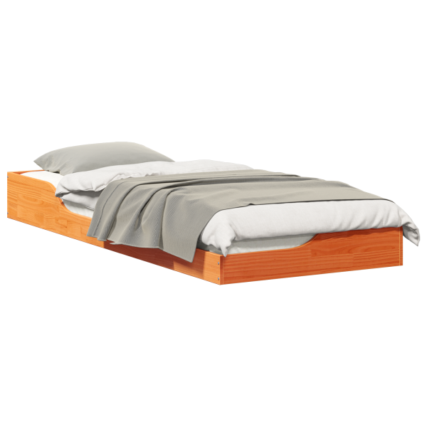 Estructura de cama Marrón cera 100 x 220 cm M 3