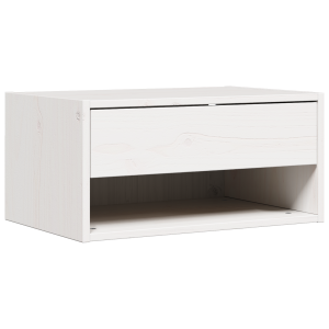 Mesa de Cabeceira Montada na Parede Branco 50 x 32.5 x 24 cm H