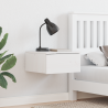 Mesa de Cabeceira Montada na Parede com gaveta 2 pcs Branco 1