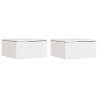 Mesa de Cabeceira Montada na Parede com gaveta 2 pcs Branco 2