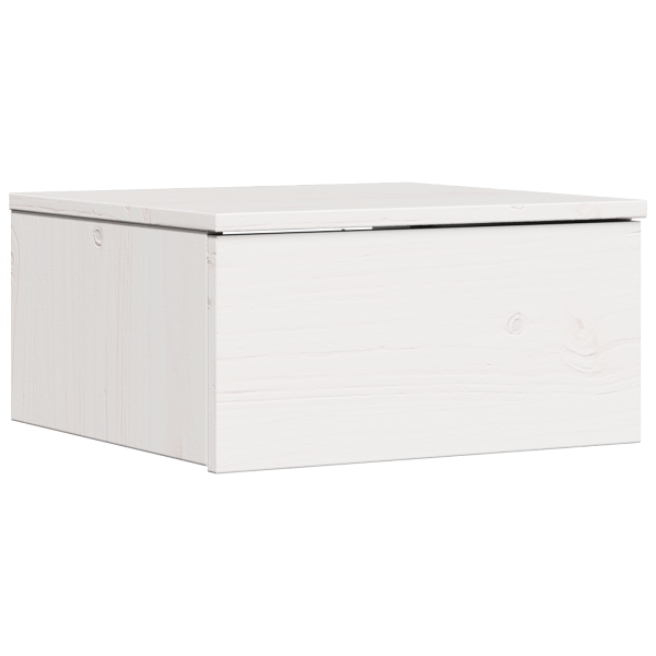 Mesita de noche montada en la pared con cajón 2 pcs Blanco M 5