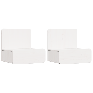 Mesa de Cabeceira Montada na Parede com gaveta 2 pcs Branco H