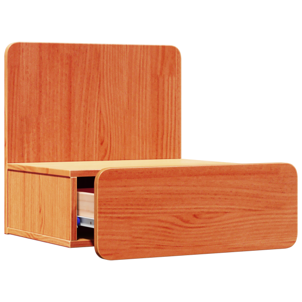 Mesa de Cabeceira Montada na Parede com gaveta Castanho-mel M 5