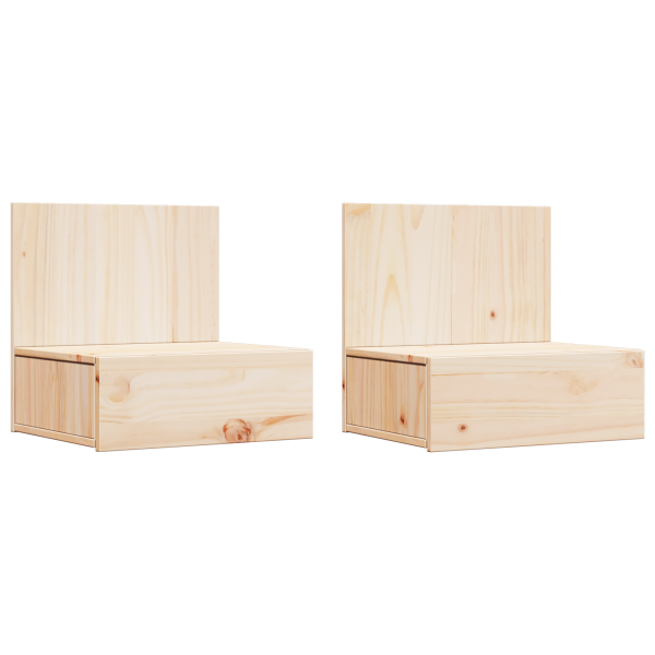 Mesa de Cabeceira Montada na Parede com gaveta 2 pcs Castanho M 2