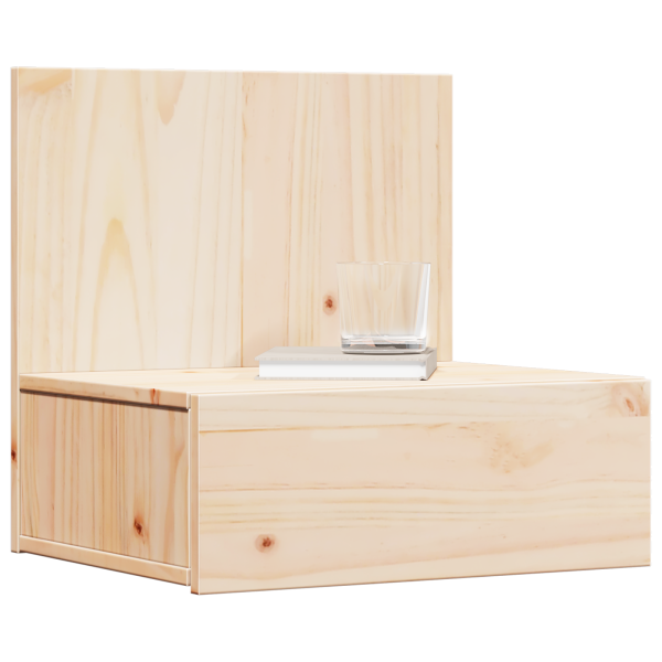 Mesa de Cabeceira Montada na Parede com gaveta 2 pcs Castanho M 3