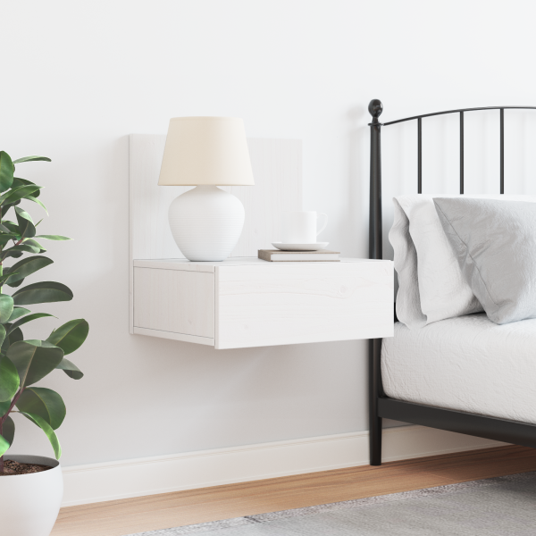 Mesa de Cabeceira Montada na Parede Branco 42 x 32.5 x 40 cm M 4