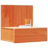 Mesa de Cabeceira Montada na Parede 2 pcs Castanho-mel 3