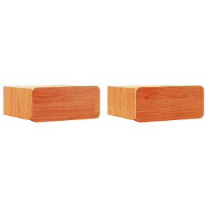 Mesa de Cabeceira Montada na Parede 2 pcs Castanho-mel H