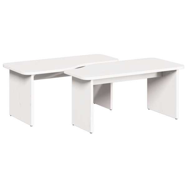 Mesa de centro 2 pcs Branco 100 x 69 x 35.5 cm M 2