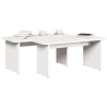Mesa de centro 2 pcs Branco 100 x 69 x 35.5 cm 3