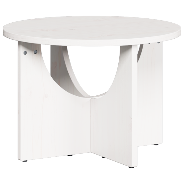 Mesa de Café Blanco 50 x 50 x 35 cm Madera de pino sólido M 2