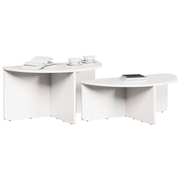 Mesa de centro 2 pcs Branco 79 x 39.5 x 40 cm M 3