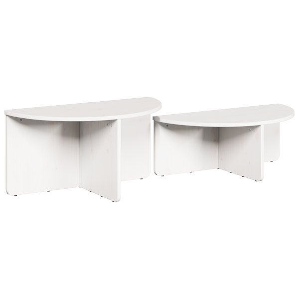 Mesa de Café 2 pcs Blanco 79 x 39.5 x 40 cm M 5