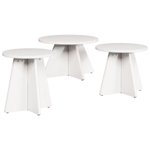 Conjunto de Mesas de Café 3 pcs Branco 49 x 49 x 30 cm H