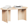 Mesa de Café Natural 80 x 39.5 x 35 cm Madera de pino sólido 3