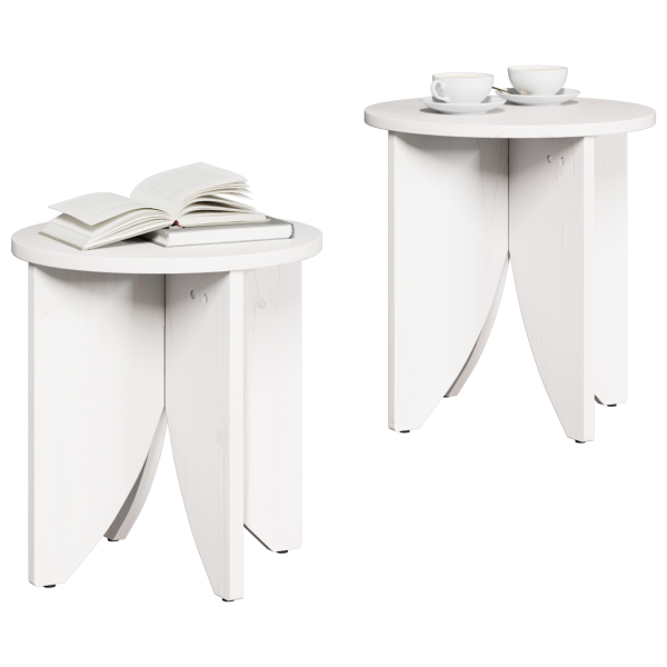 Conjunto de Mesas de Café 2 pcs Branco 41.5 x 41.5 x 44 cm M 3