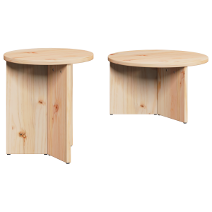 Conjunto de Mesas de Café 2 pcs Natural 49 x 49 x 28 cm H