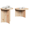 Conjunto de Mesas de Café 2 pcs Natural 49 x 49 x 28 cm 3