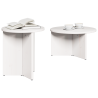 Conjunto de Mesas de Café 2 pcs Branco 49 x 49 x 28 cm 3