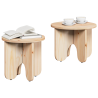 Conjunto de Mesas de Café 2 pcs Natural 39.5 x 39.5 x 30 cm 3