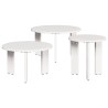 Conjunto de Mesas de Café 3 pcs Branco 47.5 x 47.5 x 27 cm 2