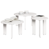 Conjunto de Mesas de Café 3 pcs Branco 47.5 x 47.5 x 27 cm 3