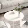 Conjunto de Mesas de Café 3 pcs Branco 47.5 x 47.5 x 27 cm 4