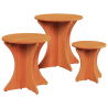 Conjunto de Mesas de Café 3 pcs Castanho-mel 46 x 46 x 47 cm 2