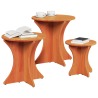 Conjunto de Mesas de Café 3 pcs Castanho-mel 46 x 46 x 47 cm 3