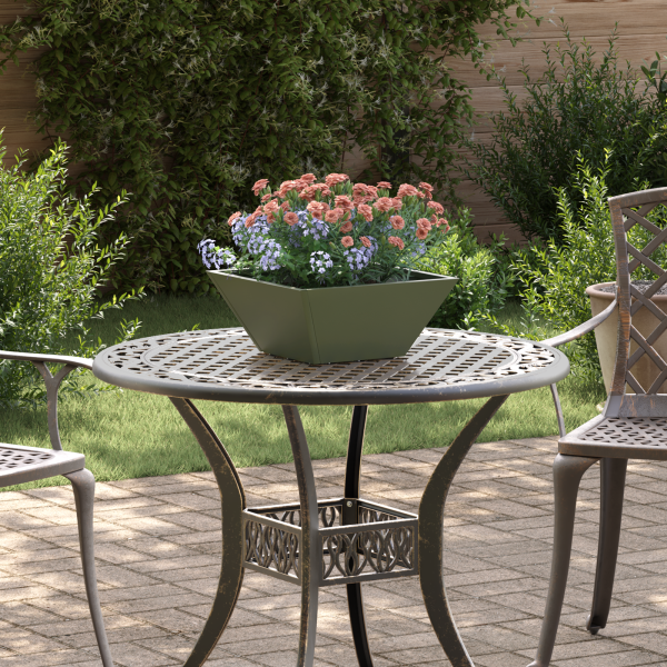 Maceta de Plástico 5 pcs Verde oliva 35 x 35 x 15 cm Acero D