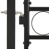 Cancela de valla doble puerta con arco 300x150 cm acero negro 3