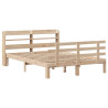 Estrutura cama c/ cabeceira 120x190 cm pinho maciço 3