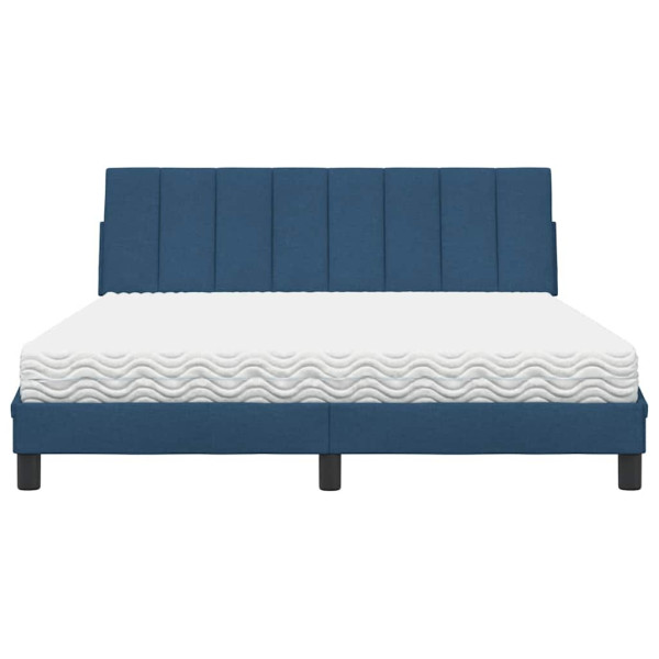Cama com colchão 160x200 cm tecido azul M 5