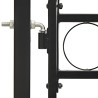 Cancela de valla doble puerta con arco 400x200 cm acero negro 3