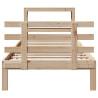 Estrutura de cama com cabeceira 90x190 cm pinho maciço 4