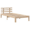 Estrutura de cama com cabeceira 90x190 cm pinho maciço 5