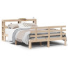 Estrutura cama c/ cabeceira 120x190 cm pinho maciço 2