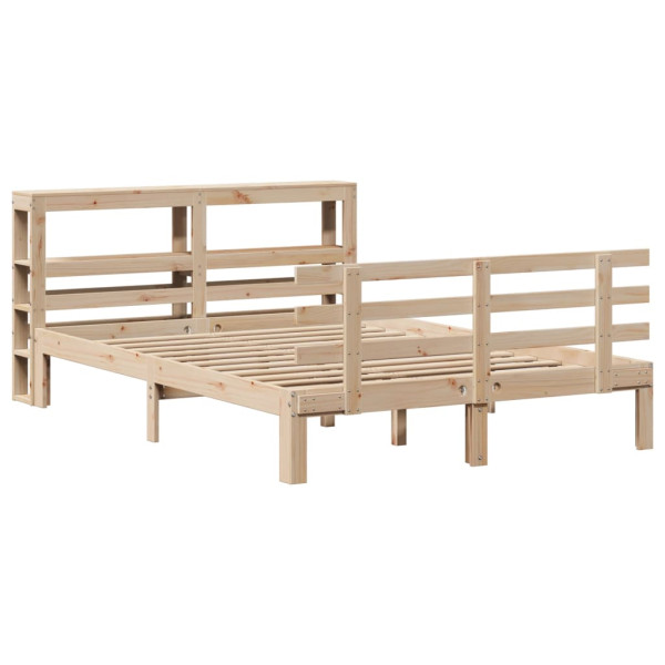 Estrutura cama c/ cabeceira 120x190 cm pinho maciço M 3