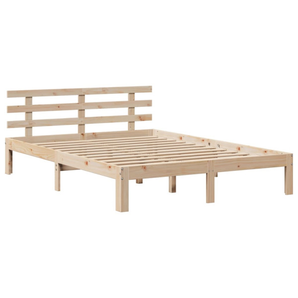 Estructura de cama con cabecero madera maciza pino 120x190 cm M 5